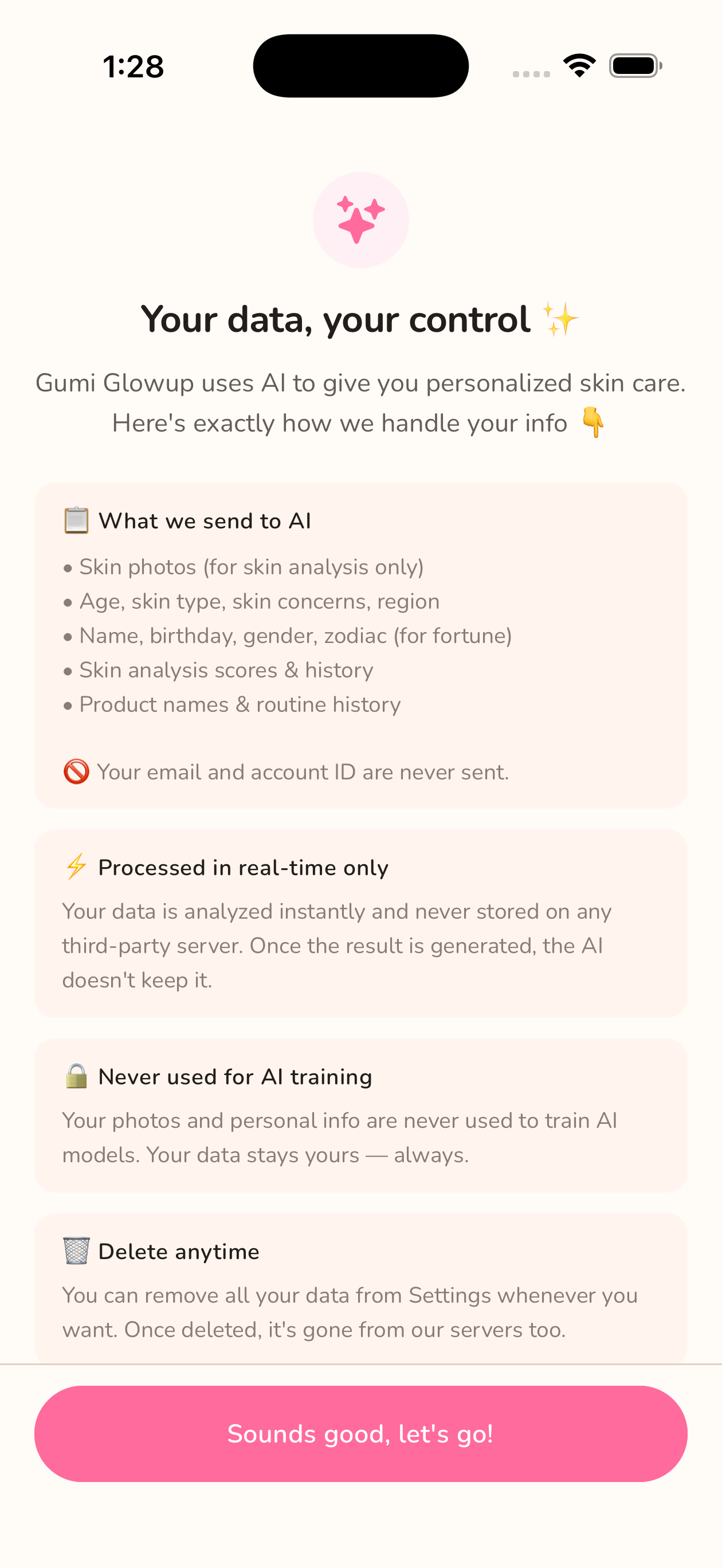 AI consent screen