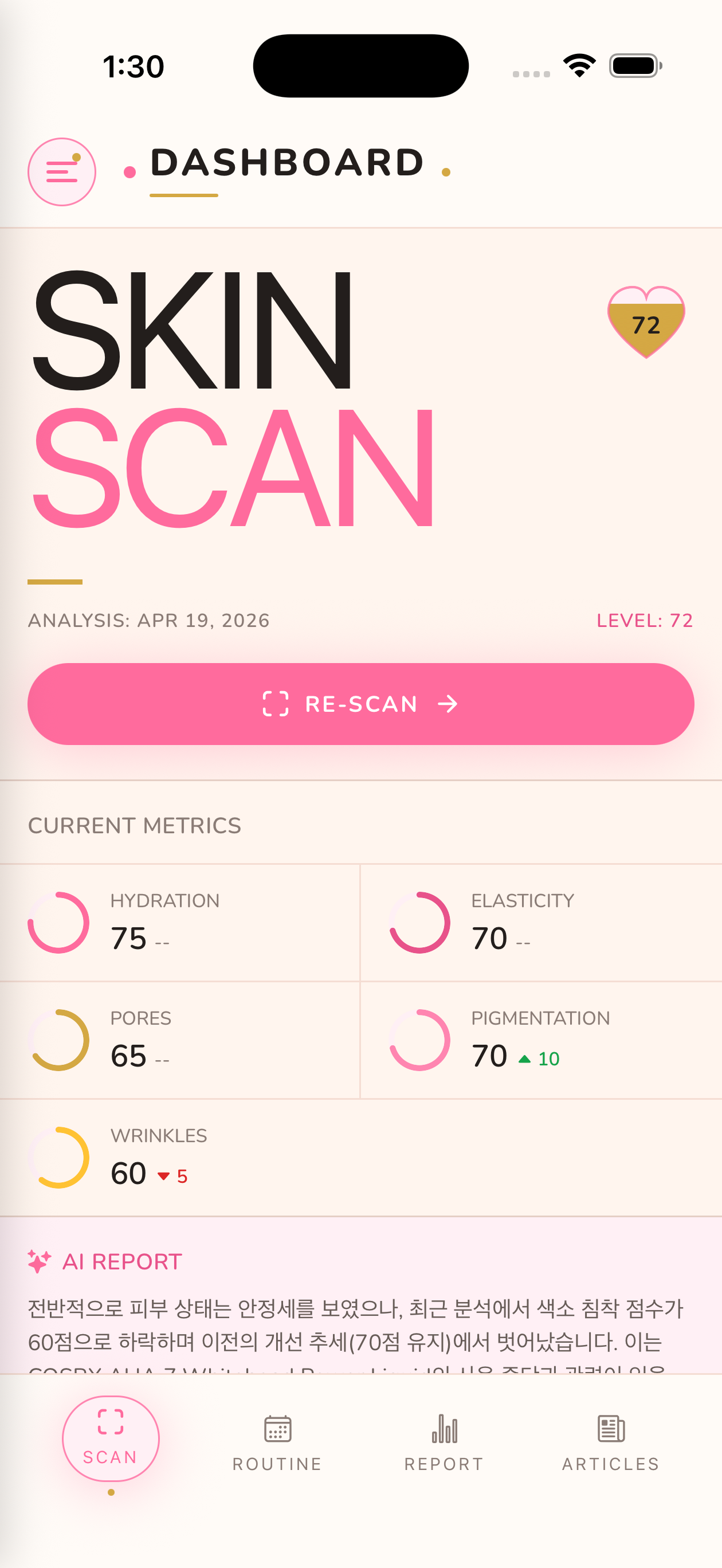 Home dashboard