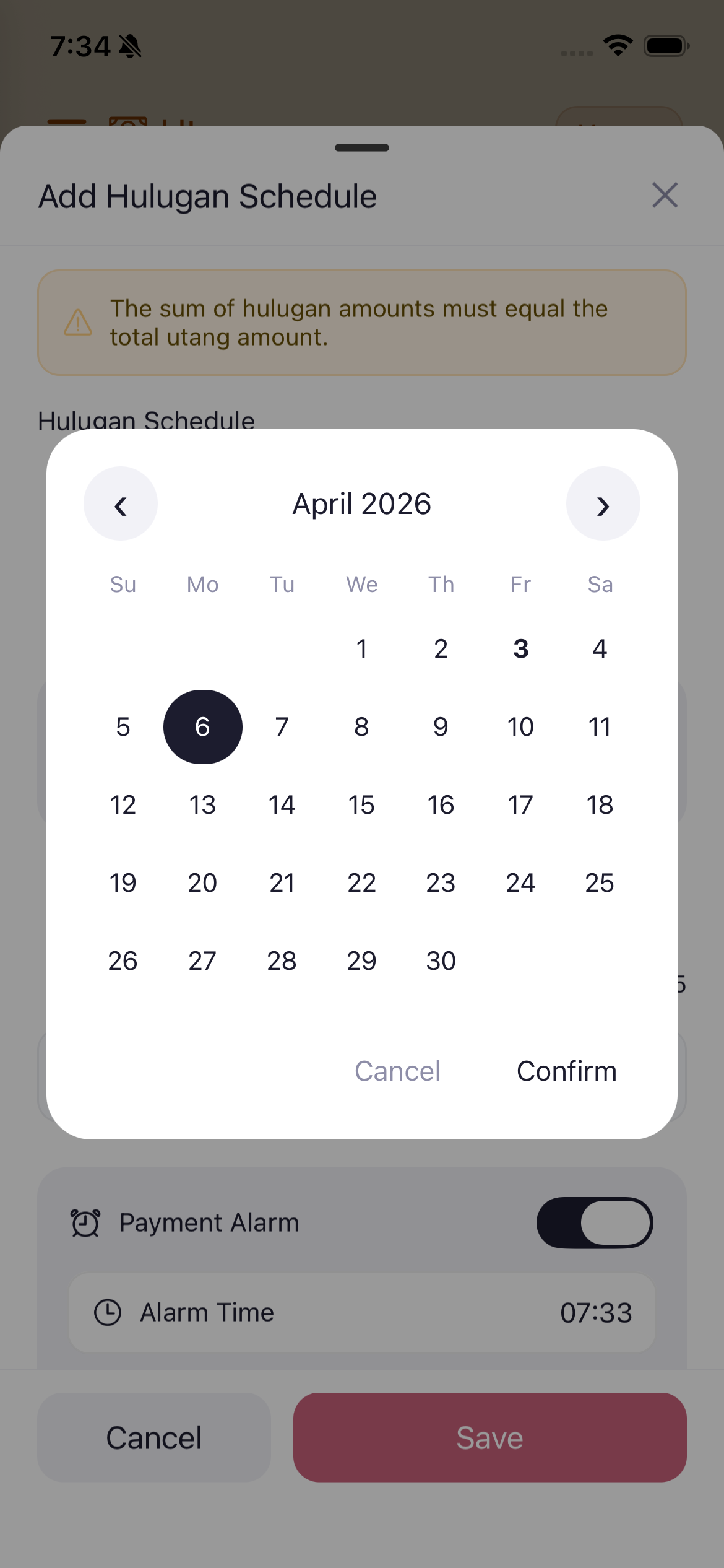 Manual calendar