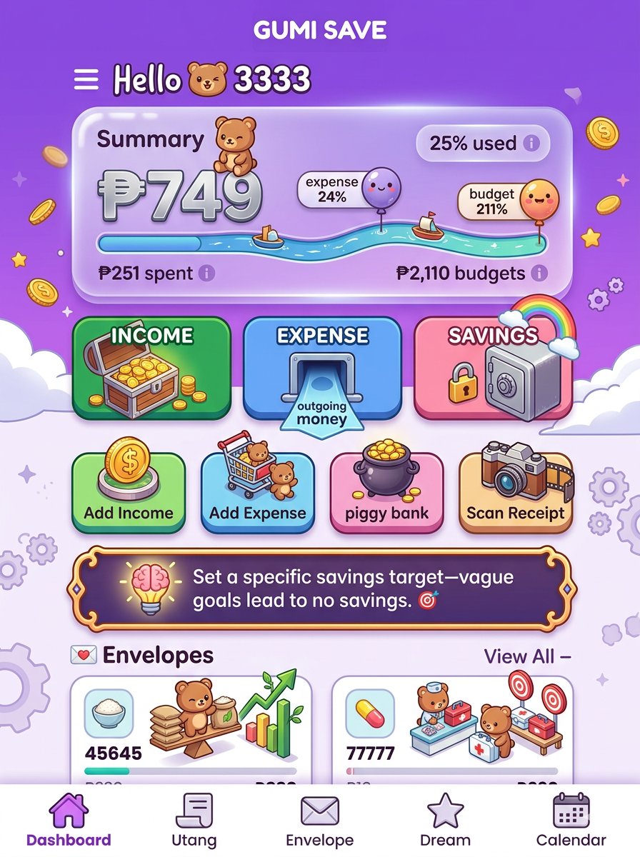 GUMI SAVE App Screenshot